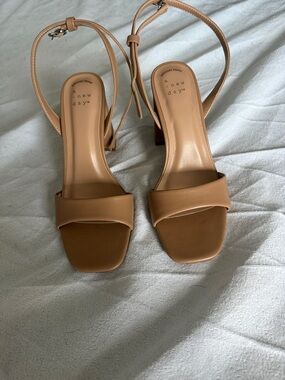 a new day Tan Strappy Block Heel Sandals